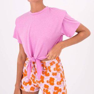 Crop Top with Shoulder Pads
